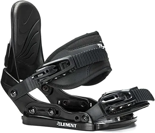 5th Element Stealth Jr Snowboard Bindings for Kids. Universal bindings disc and Hardware for Beginner to Intermediate Snowboard All-Mountain. (Black, JR 1-5)