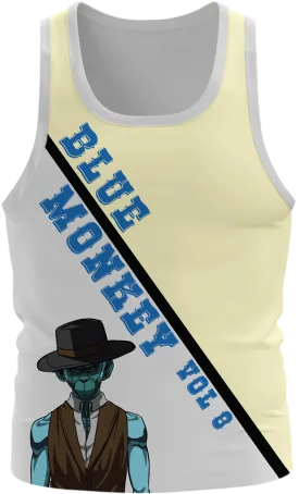 Blue Monkey Old West V8 Grey/Yellow Singlet
