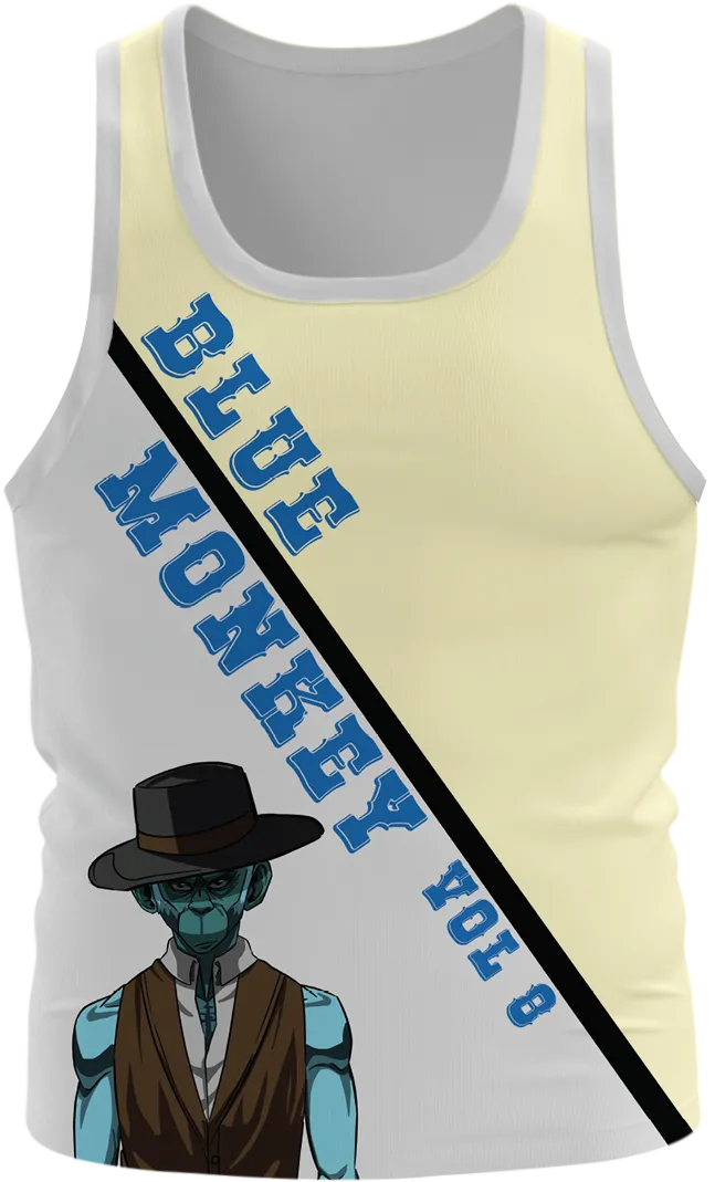 Blue Monkey Old West V8 Grey/Yellow Singlet