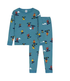 Boy snowboarding pajama