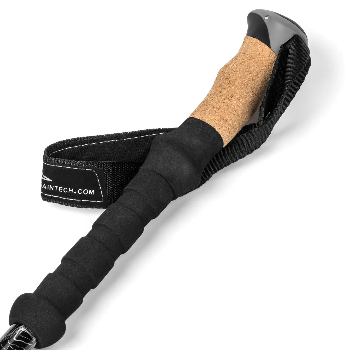 Carbon Fiber Quick Lock Trekking Poles (Cork Grip) - Black