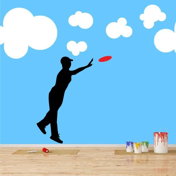 Catching Frisbee Decal