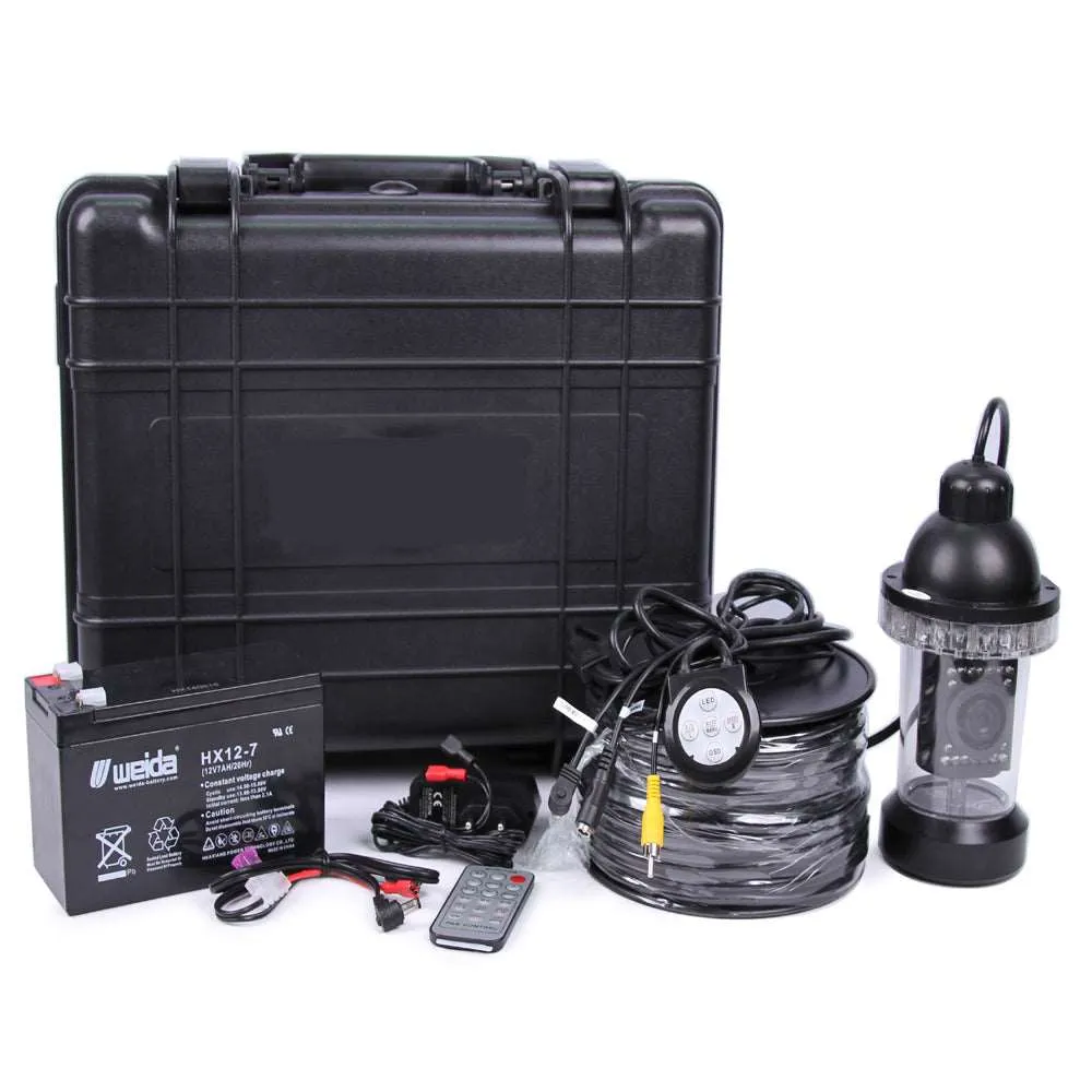 CR110-7B Underwater Fishing Camera Kit with 360 Panning Rotative Camera & 7Inch TFT LCD Monitor & Hard Plastics Case