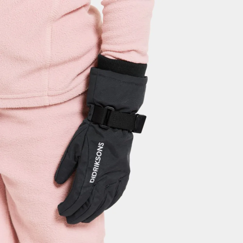 Didriksons Biggles Kids Ski Gloves - Black