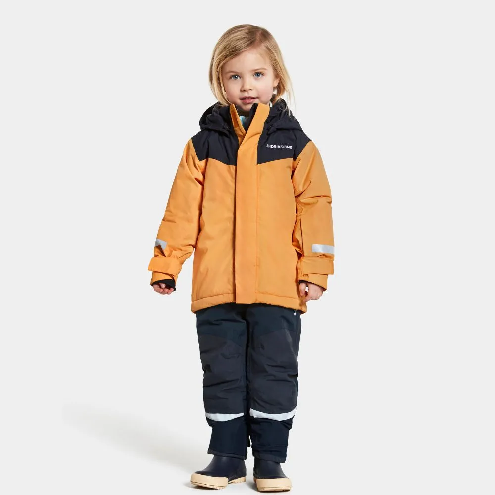 Didriksons Skare Kids Ski Jacket & Pants Set - Fire Yellow