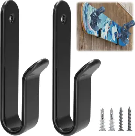 Horizontal Snowboard Wall Mount Clips - Snowboard Wall Rack Storage and Display for Room, Garage