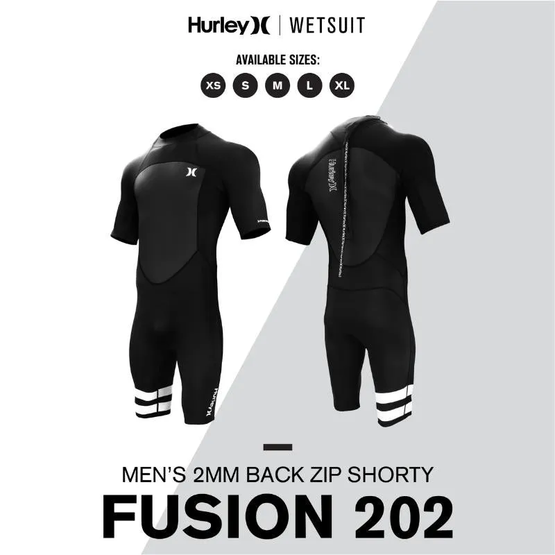 Hurley Fusion Wetsuits Men 202 Shorty SS Back Zip