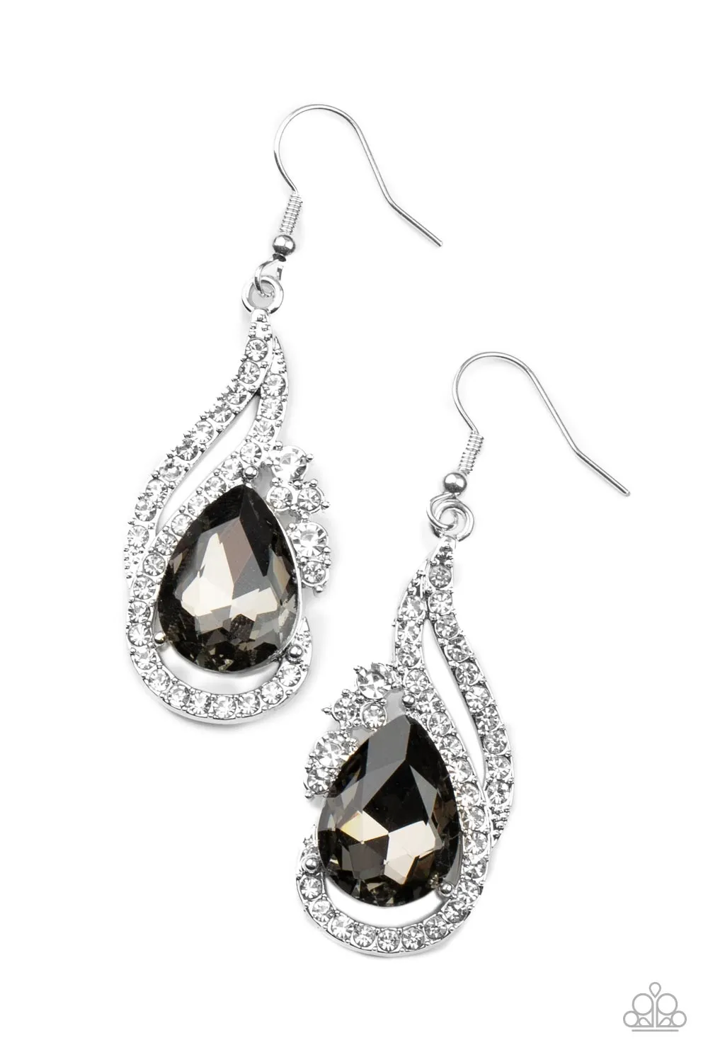 Paparazzi Dancefloor Diva Silver Fishhook Earrings - P5RE-SVXX-320XX