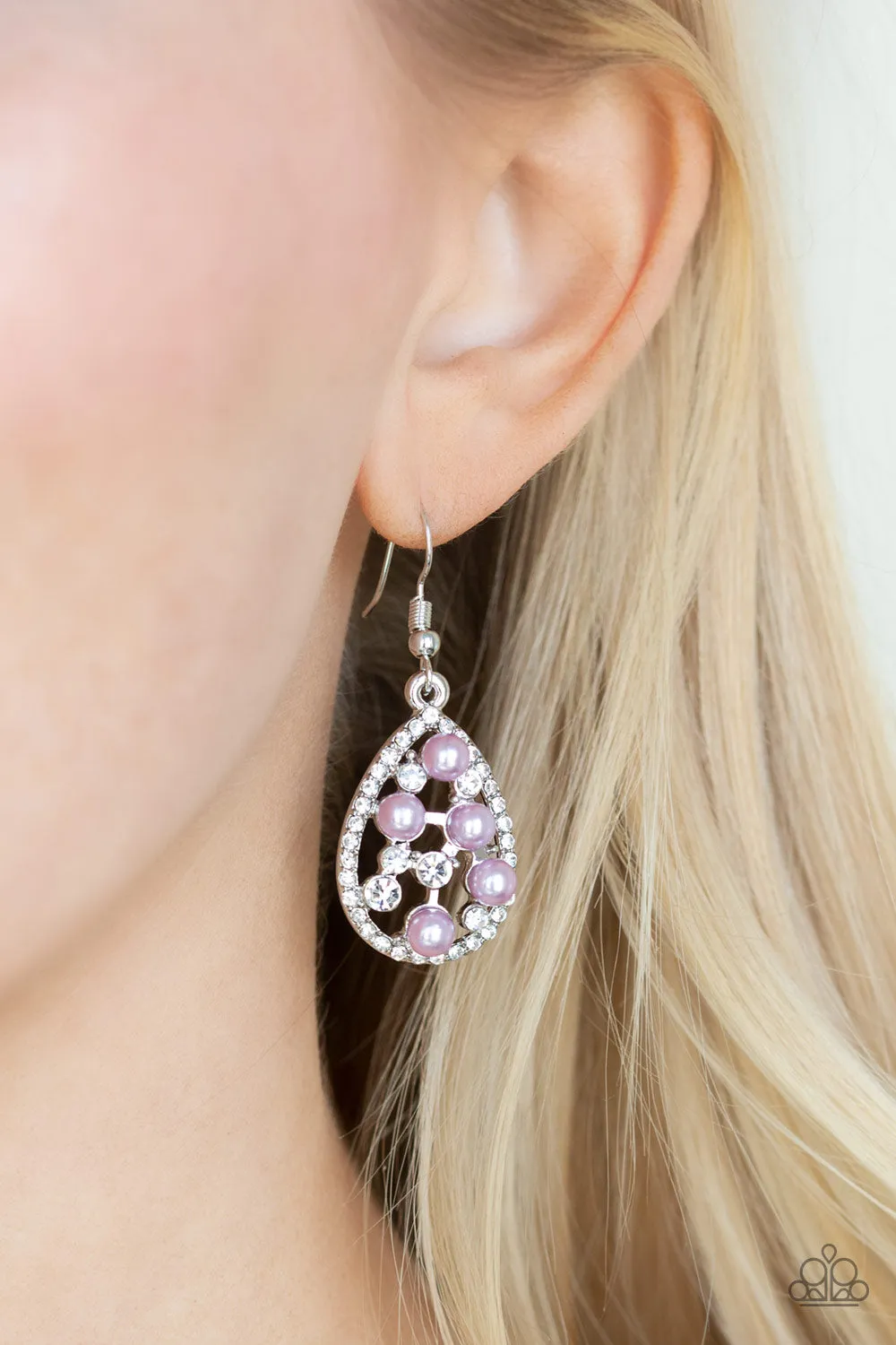 Paparazzi Fabulously Wealthy Purple Fishhook Earrings - P5RE-PRXX-111XX