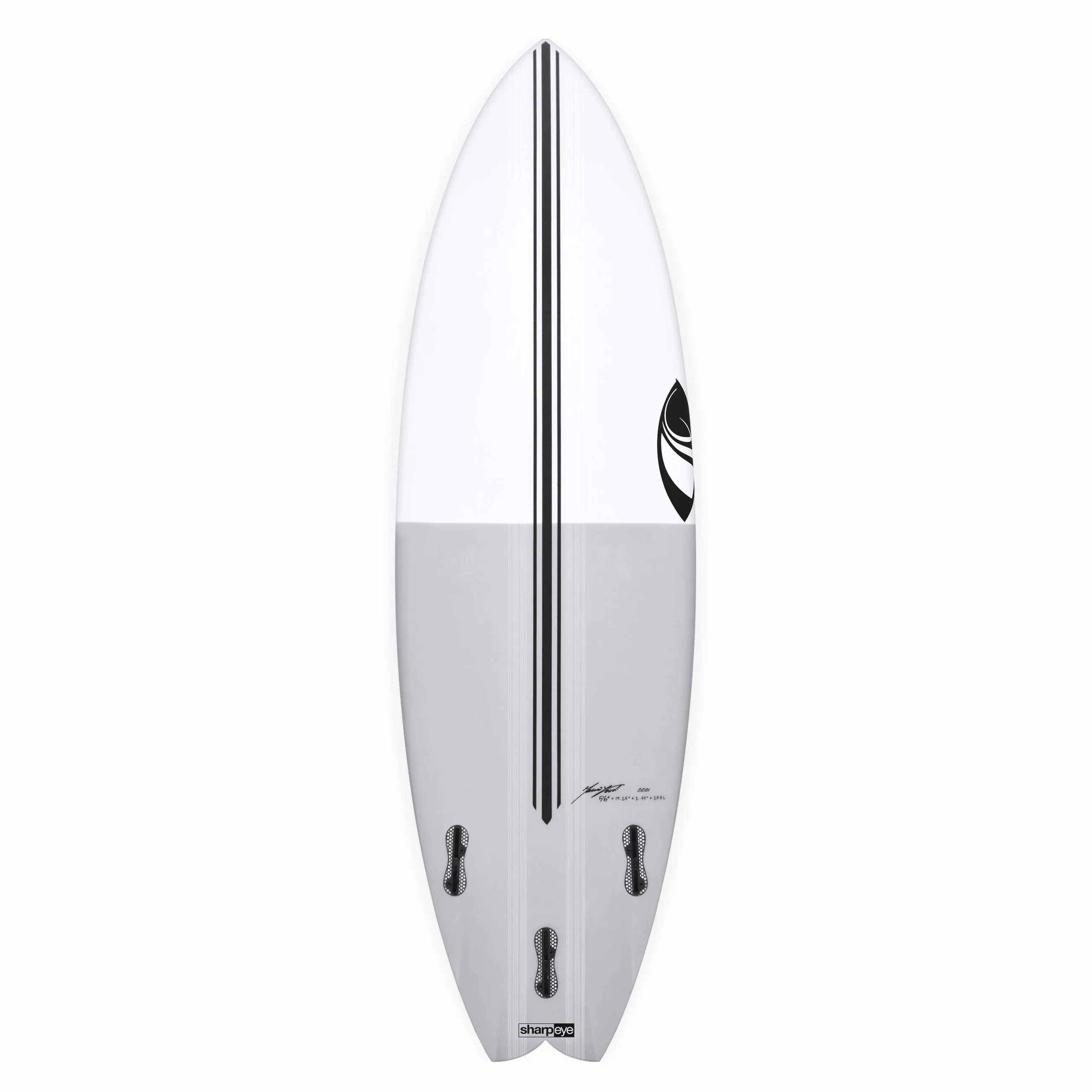 TWIN TURBO (E3 LITE) 5'8" x 19.63 X 2.5 - 30.00L, Swallow, 3x  FCS 2 Fin Boxes, Epoxy E3 - ID:875751